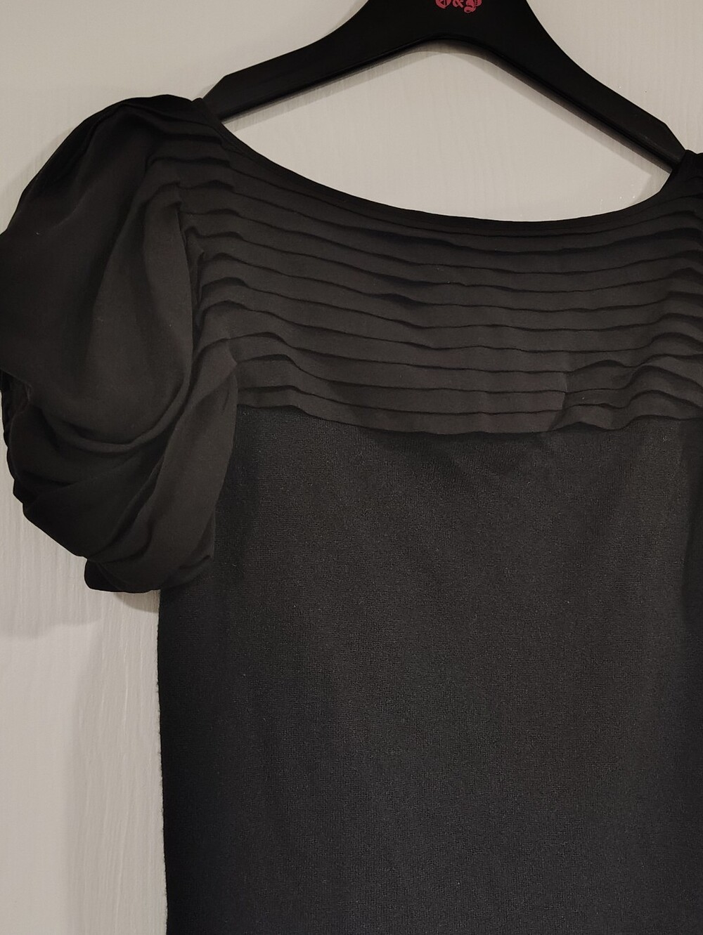 Alice + Olivia $398 Silk Cashmere Black Puff Sleeve Top Women's Small Coquette - Picture 7 of 10